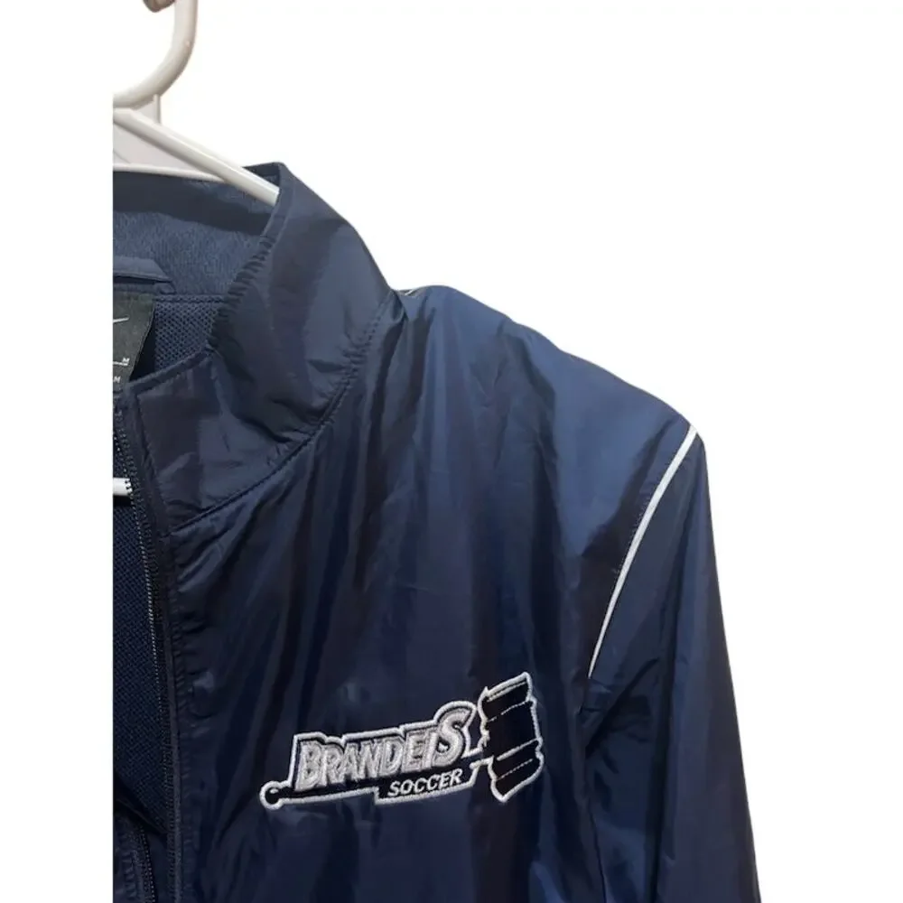 Nike Brandeis University Soccer Windbreaker Jacket Full Zipper Coat Men's Medium